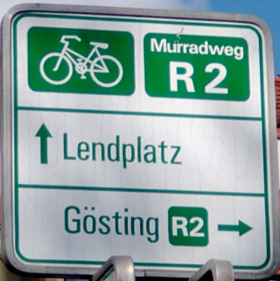 Radwegweiser Mur-Radweg