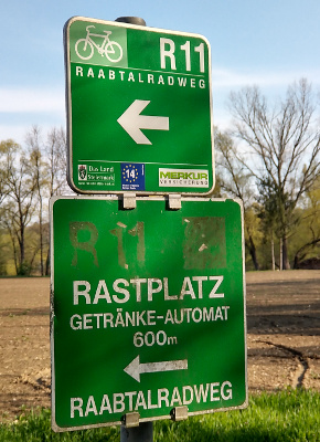 Radwegweiser Raabtal-Radweg 2