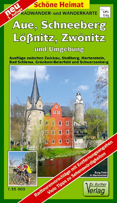 Radwanderkarte Barthel Verlag 118 Aue