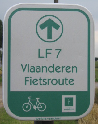 Radwegweiser  Belgien LF 7