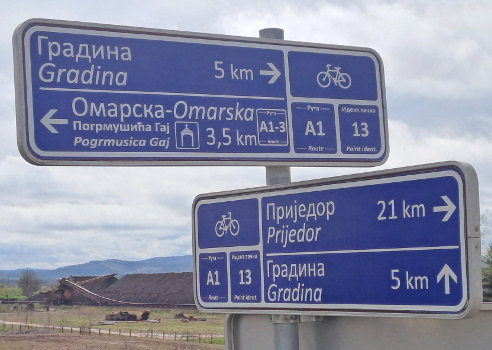 Bosnien-Herzegowina Radwegweiser 09