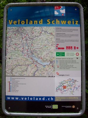 Infotafel Veloland Schweiz
