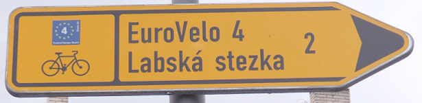 Radwegweiser Tschechien EuroVelo 4