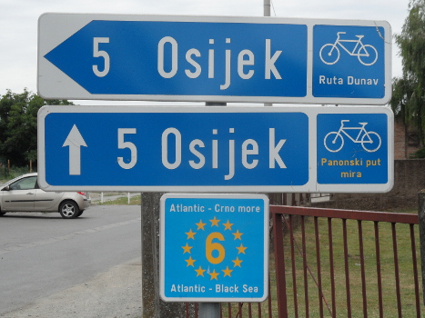 Kroatien Radwegweiser Panonski Put 3