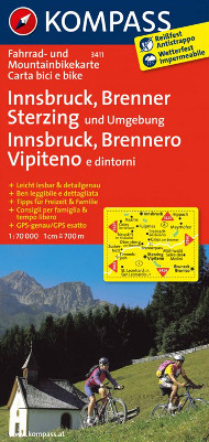 Kompass Radkarte Innsbruck Brenner