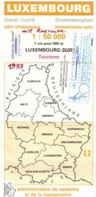 Radkarte Luxemburg Sued