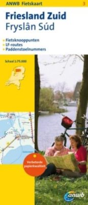 Radwanderkarte  Niederlande Friesland Sued