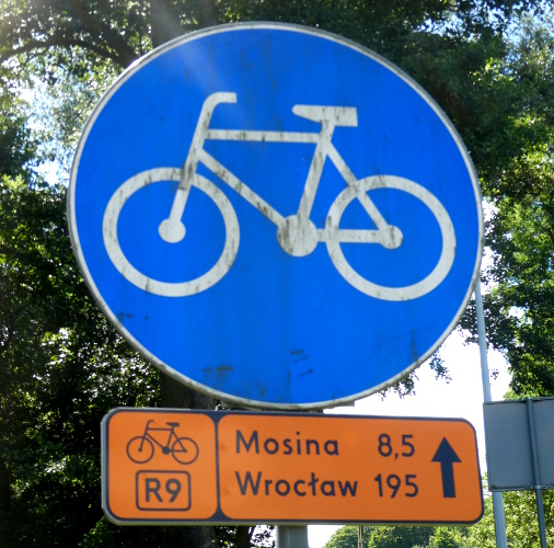 Polen Radwegweiser EV9 Schild2